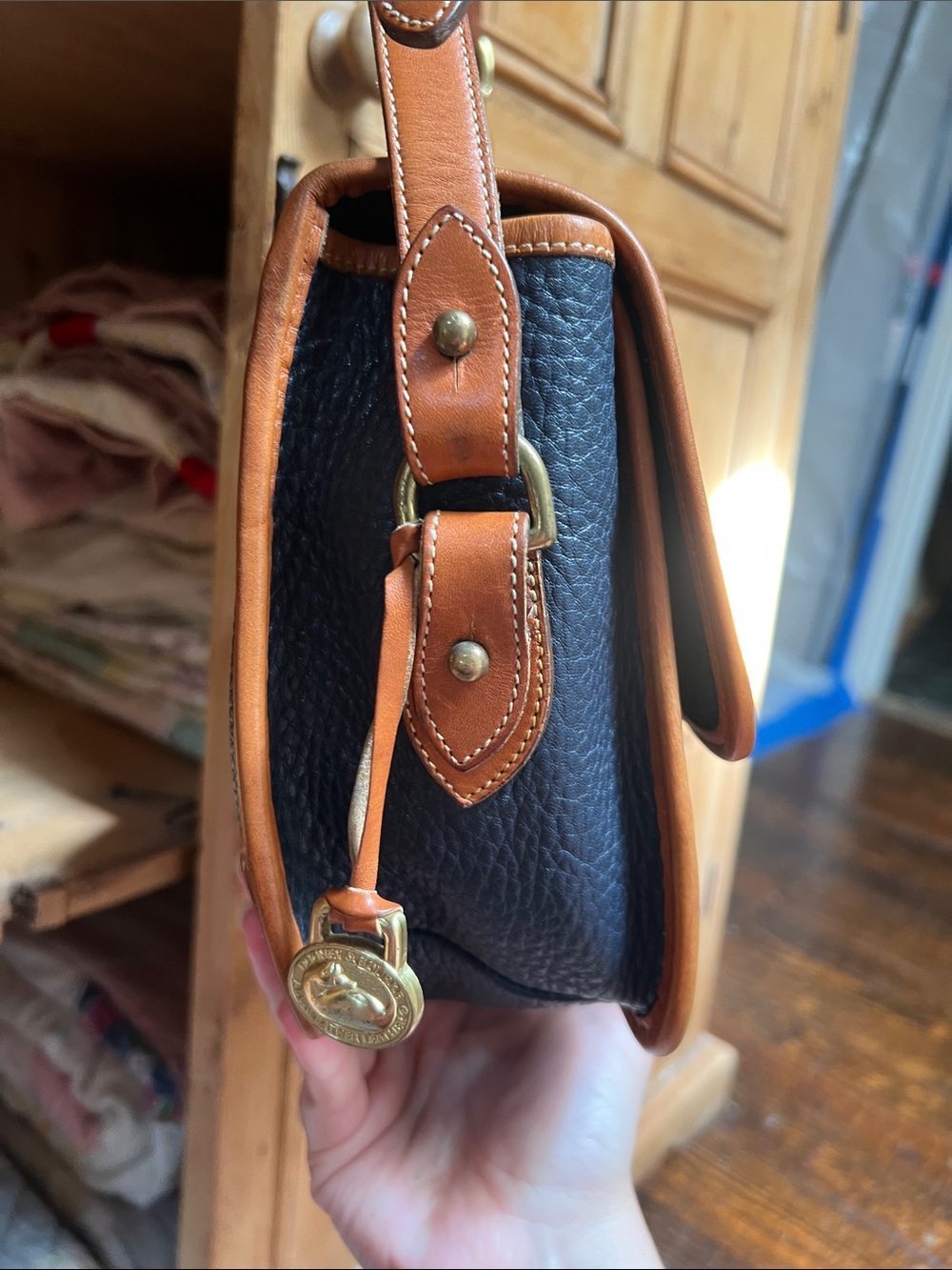 Dooney & Bourke Surry All Weather Leather Navy Crossbody - Picture 6 of 13